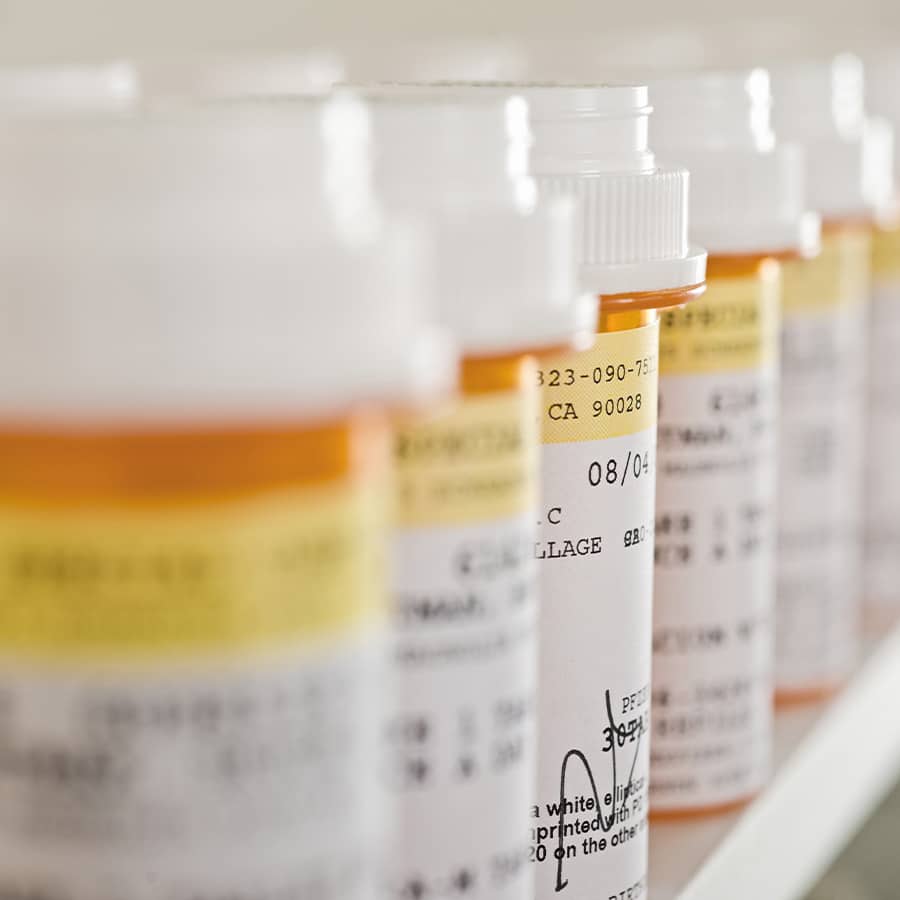 Printed labels for pharmaceuticals